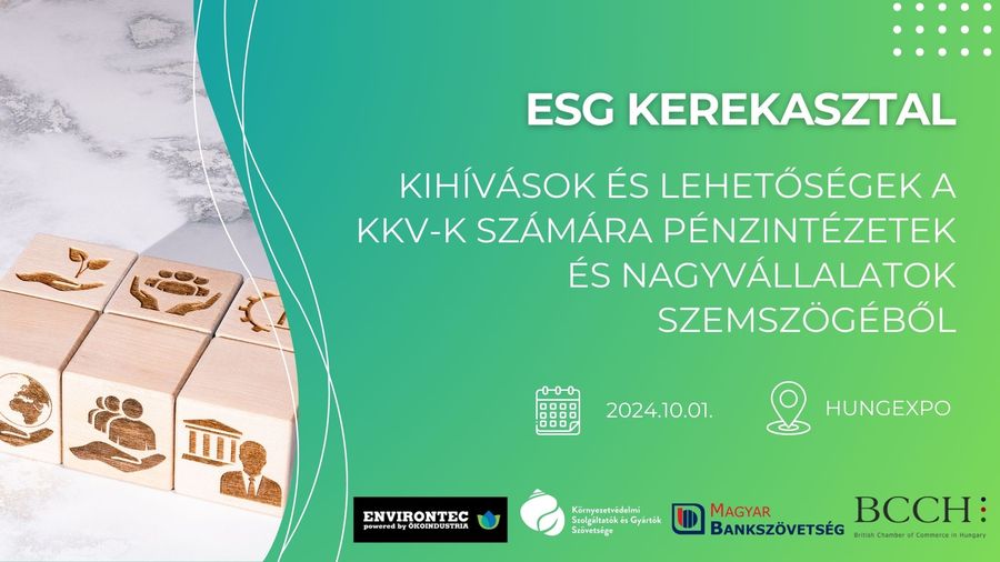 ESG kerekasztal – Kihívások és lehetőségek a kkv-k számára pénzintézetek és nagyvállalatok szemszögéből